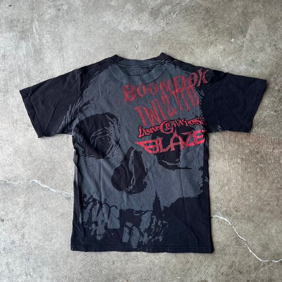 Vintage Psychopathic Records Shirt Mens Medium Boondox Twiztid ICP Blaze 00s AOP - Picture 3 of 6